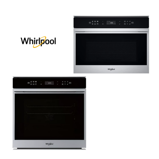 torre wcollection silver: horno empotrable eléctrico 73 lts (woc73as) + microondas empotrable 40 lts (wmo40as)