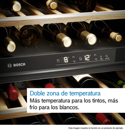 Vinoteca Bosch KWK36ABGA Serie 6 | 199 Botellas Dos Zonas de Temperatura