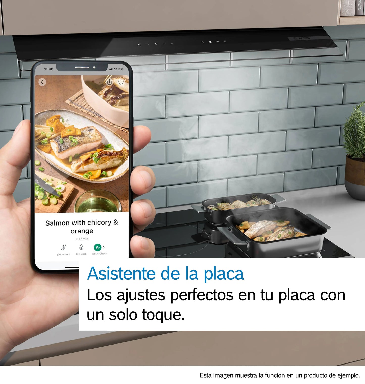 Función PerfectFry Plus del anafe Bosch PIE875HC1E con asistente sensorial para freír a temperatura constante