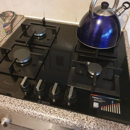 Anafe a gas de cristal templado negro Bosch Flame Select