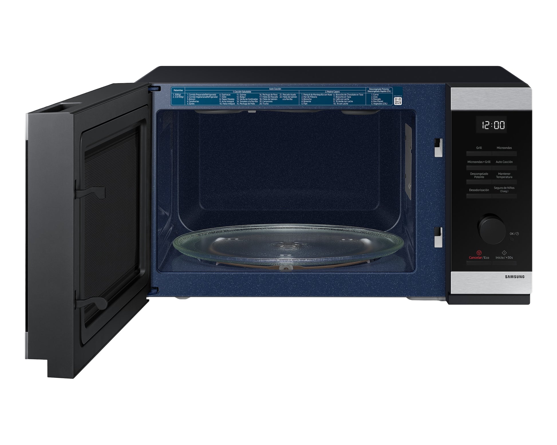 Microondas Samsung Bespoke MG32DG4524AT Grill 32L silver - frente