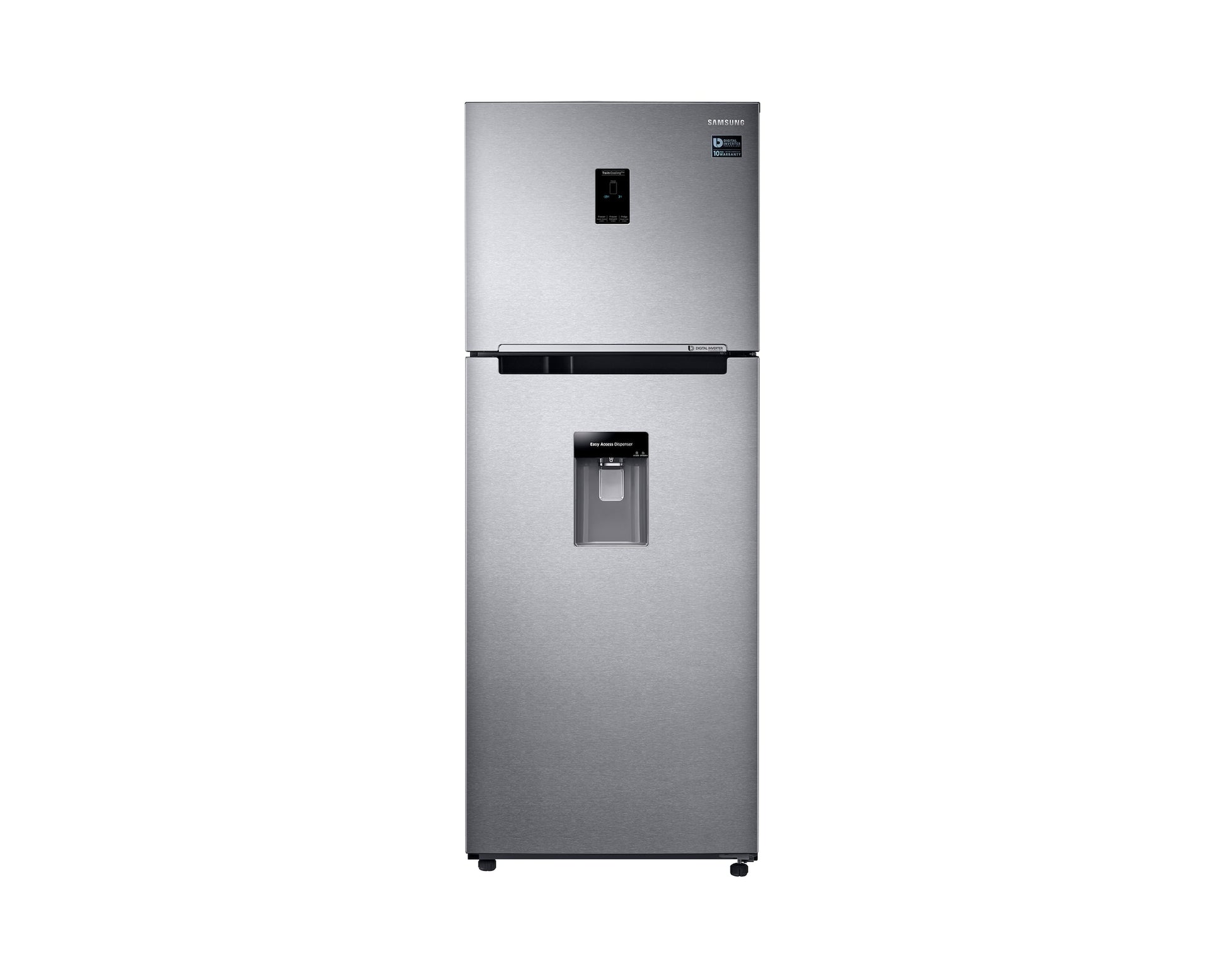 Heladera Samsung RT38K5932SL 396L Twin Cooling dispenser silver - frente