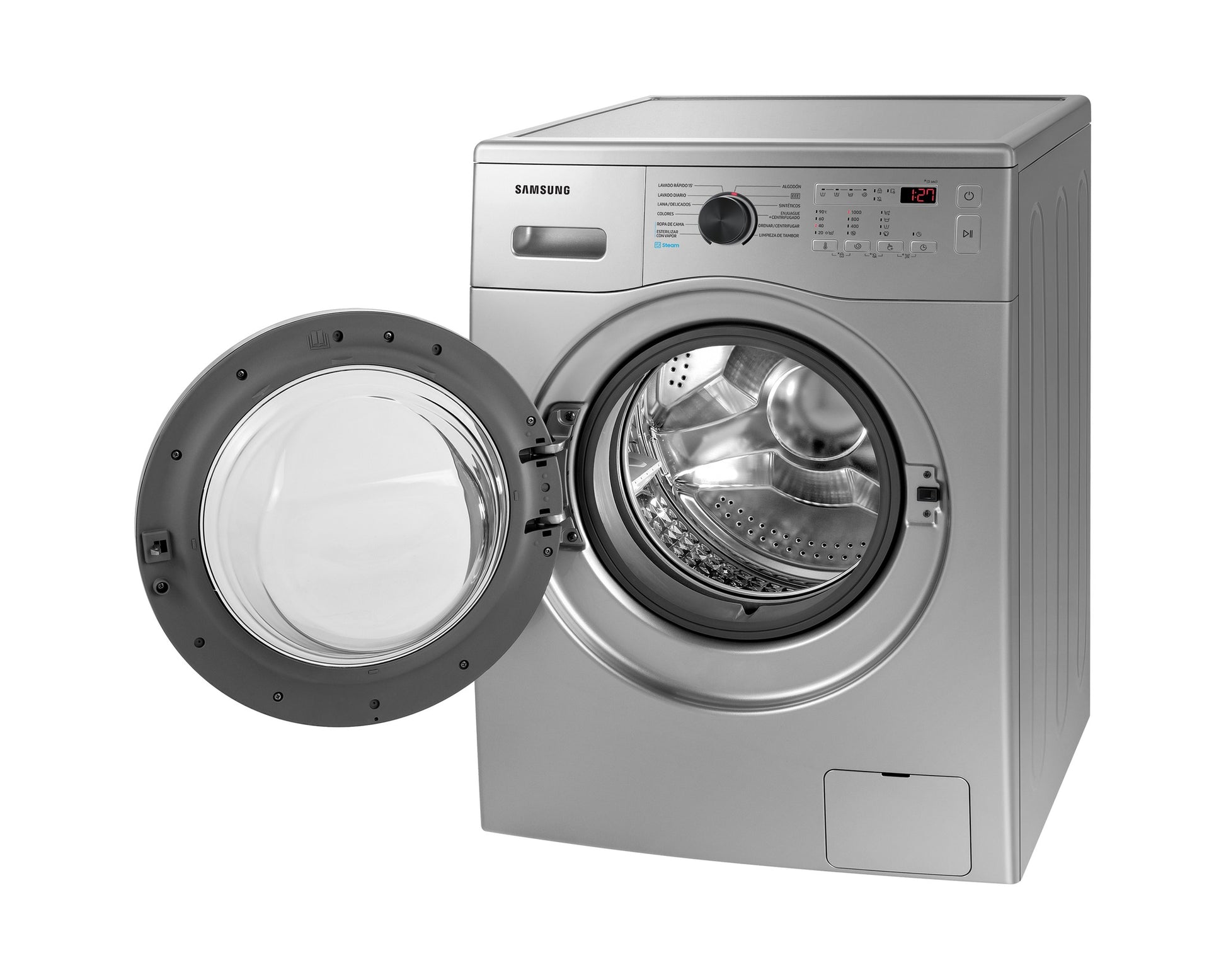 Lavarropas Samsung WW70A40000S silver - perspectiva