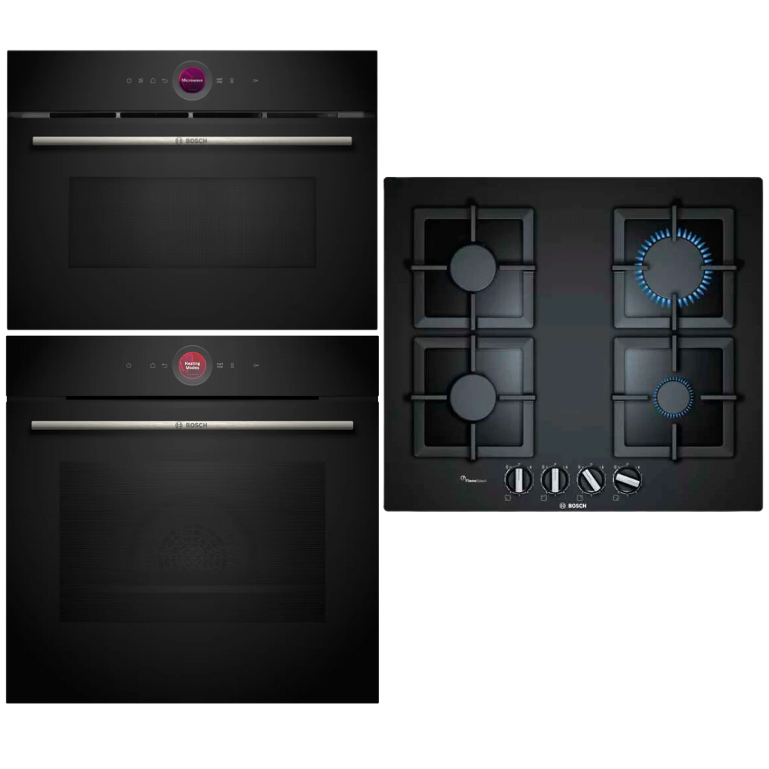 Bosch Serie 8 horno anafe a gas y microondas
