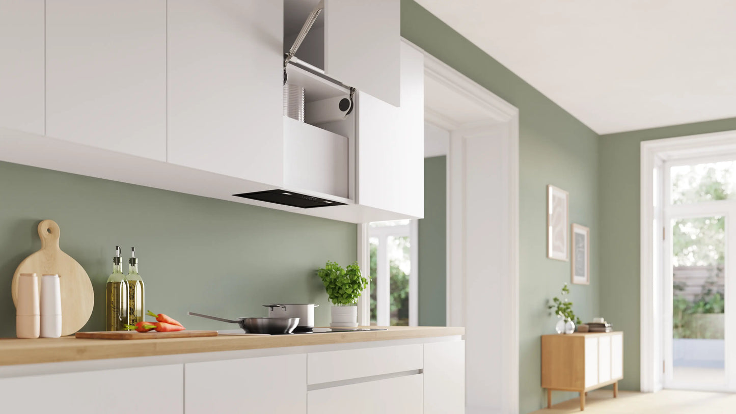 Detalle del panel de control de la campana integrable Bosch DLN57PC60