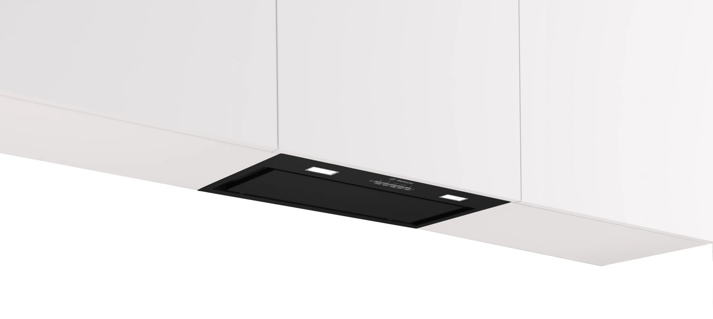 Campana integrable Bosch DLN57PC60 Serie 8 módulo de integración 52 cm en color negro, vista frontal