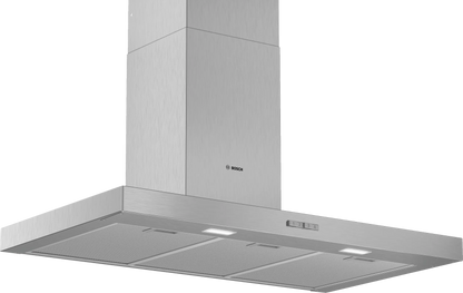 Campana decorativa de pared Bosch DWB96BC50 Serie 2 de 90 cm en acero inoxidable, vista frontal