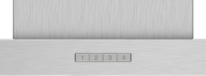 Campana de pared Bosch DWB96BC50 de 90 cm instalada en cocina con iluminación LED