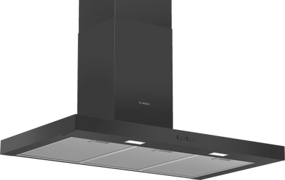 Campana decorativa de pared Bosch DWB96BC60 Serie 2 de 90 cm en color negro, vista frontal