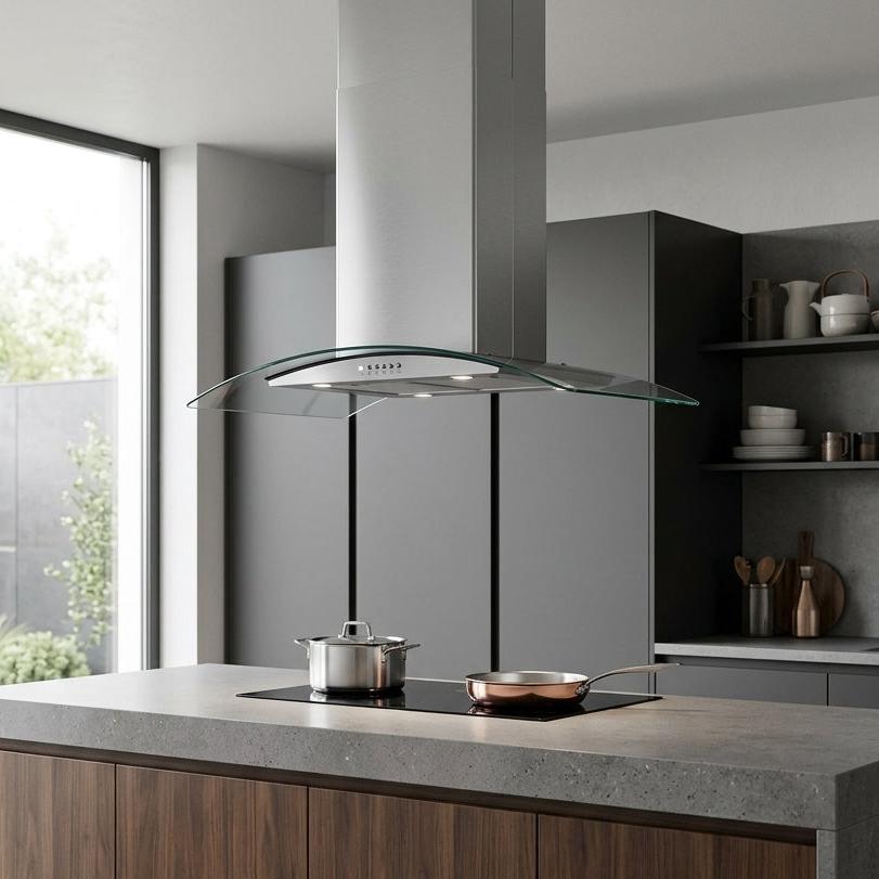 Campana para isla de cocina Spar Franke Arketto  con motor potenciado 1040 m3