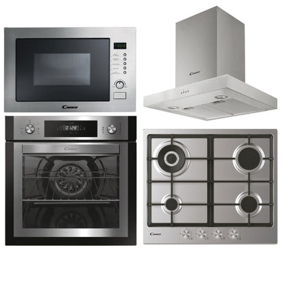 equipamiento completo para cocina candy horno anafe microondas integrable y campana extractora