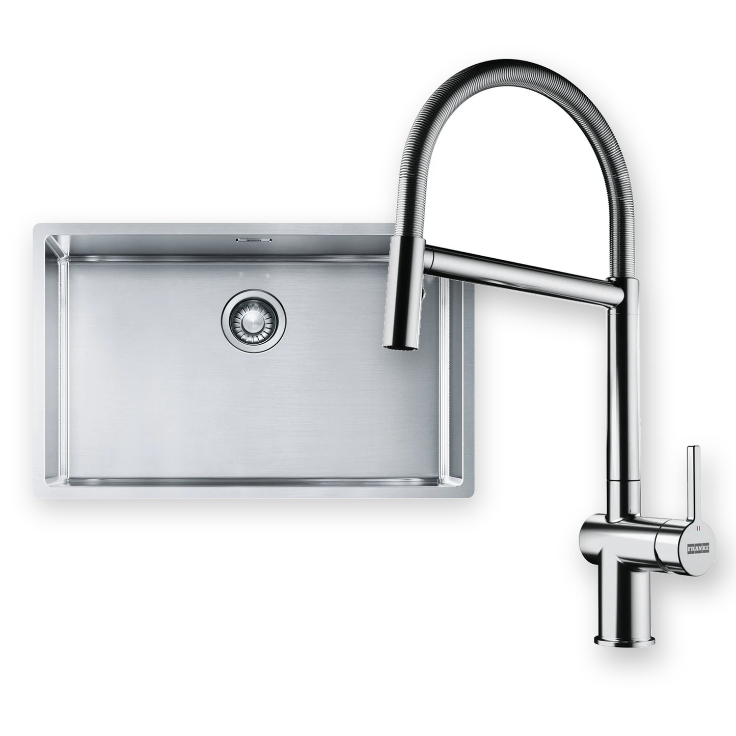 Combo Franke: Bacha Box BXX 210/110 Acero Inox + Grifo Active Semi Pro Cromo