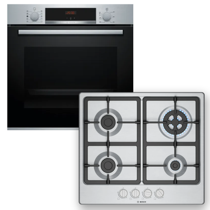 Combo Bosch: Horno Serie 4 HBA512BR0 + Anafe a Gas Serie 4 PGH6B5K90 Inox