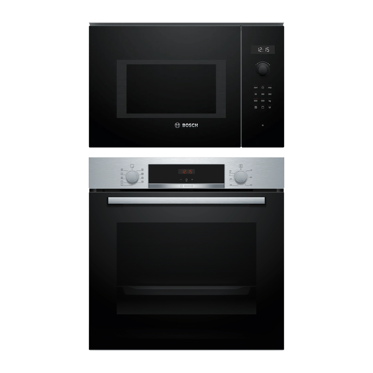 Combo Bosch: Horno Serie 4 HBA514ES3 + Microondas Serie 6 BEL554MB0 Negro