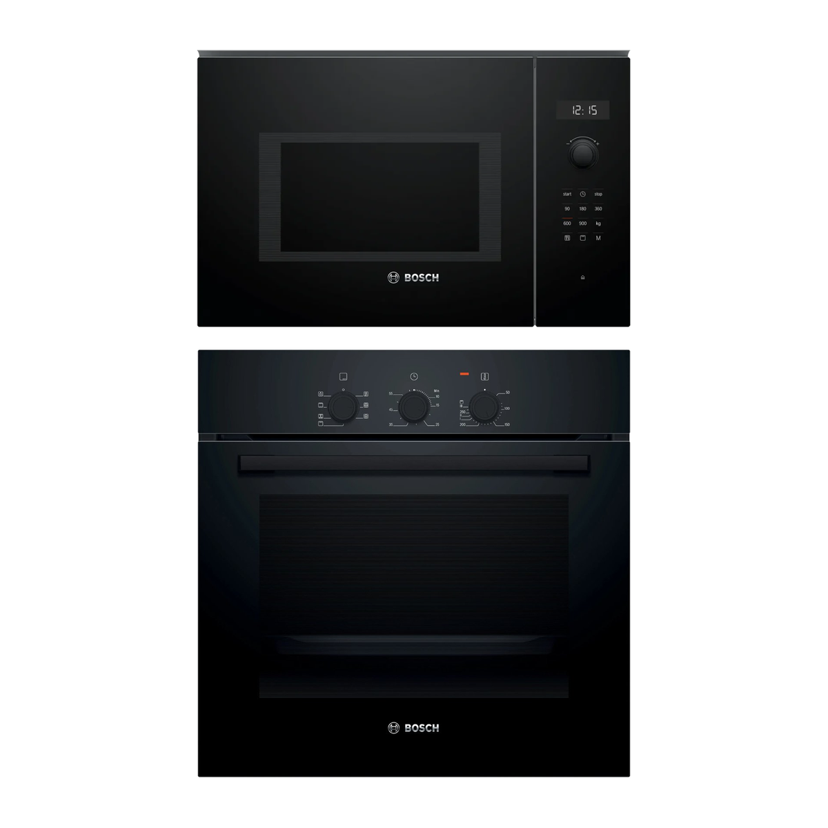 Combo Bosch: Horno Serie 2 HBF011BA2 + Microondas Serie 6 BEL554MB0 Negro