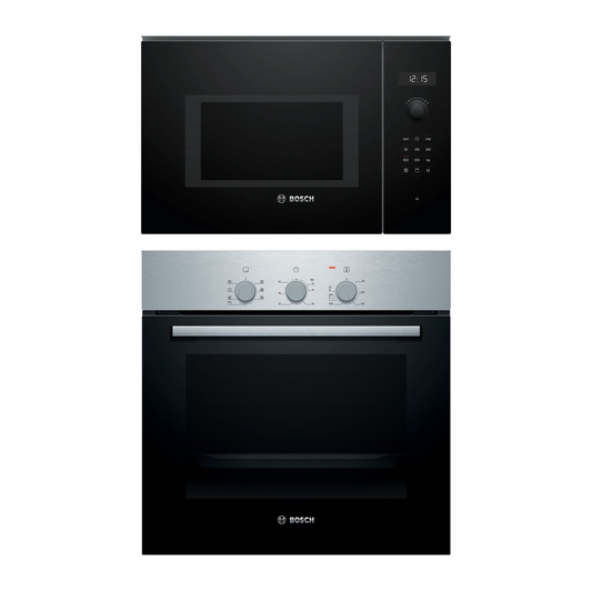Combo Bosch: Horno HBF011BR0 + Microondas Serie 6 BEL554MB0 Negro