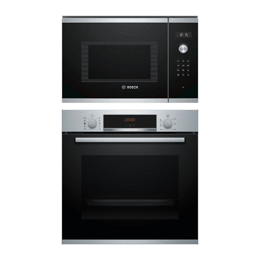 Combo Bosch: Horno con Vapor Serie 4 HRA512ES0 + Microondas BEL554MS0