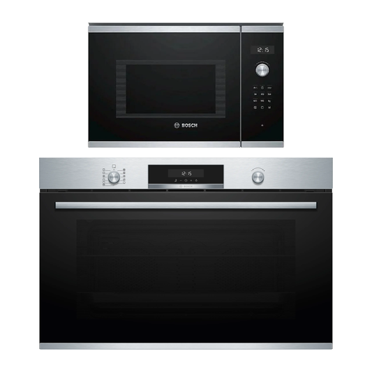 Combo Bosch: Horno 90cm Serie 6 VBD5780S0 + Microondas BEL554MS0