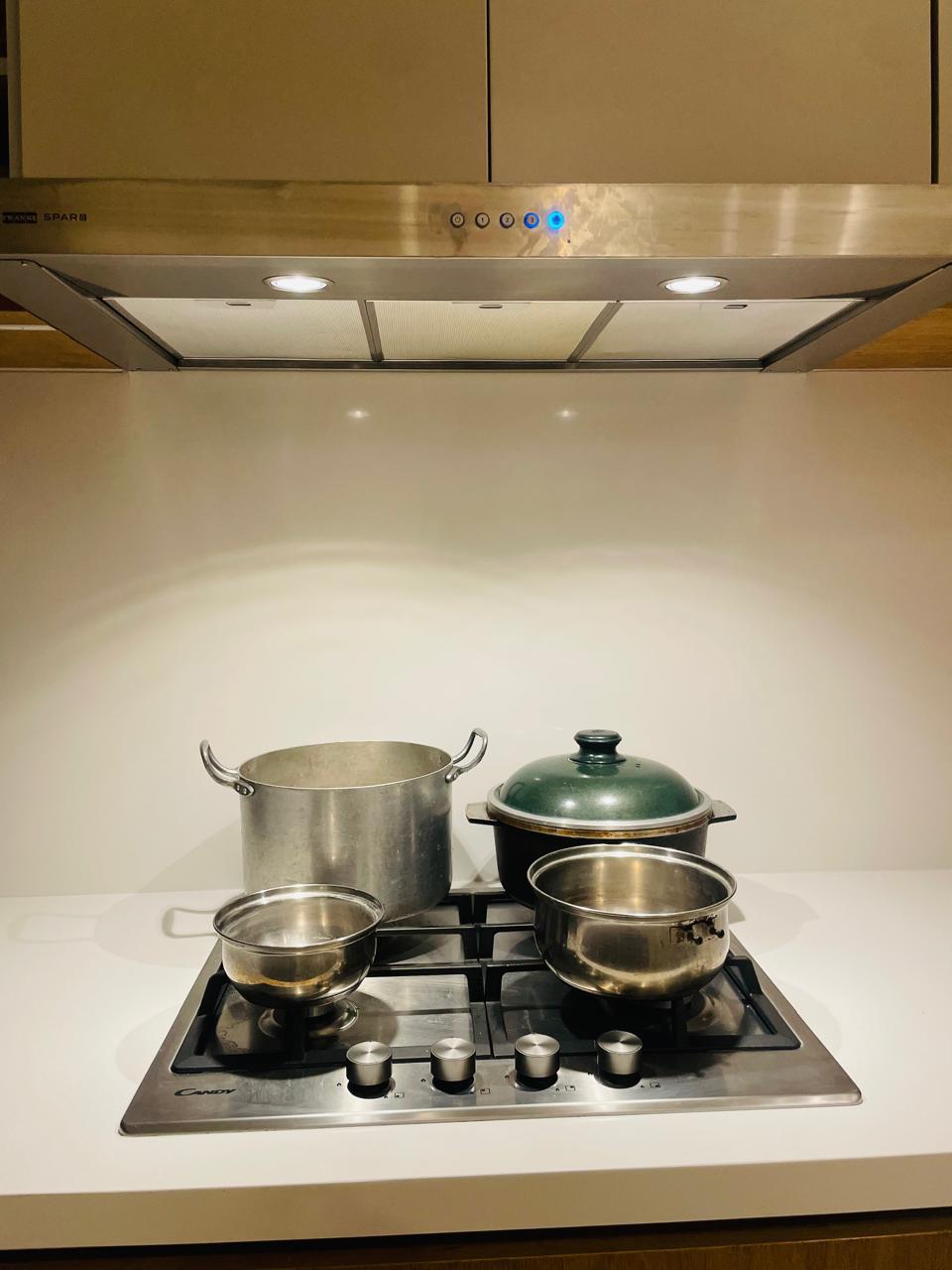 Horno empotrable Candy con anafe a gas integrado de acero inoxidable