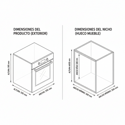 Horno eléctrico con Airfryer y Función Pizza Candy 70 Lts FIDCX605L Inox