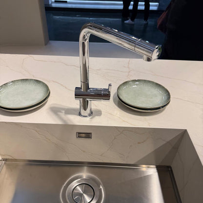 Grifo de Cocina Franke Active L Pull Out 2 Jets Cromo | Made in Italy