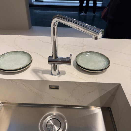 Grifo de Cocina Franke Active L Pull Out 2 Jets Cromo | Made in Italy