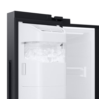 Heladera Samsung Family Hub negra con pantalla táctil y puertas French Door de 685 litros
