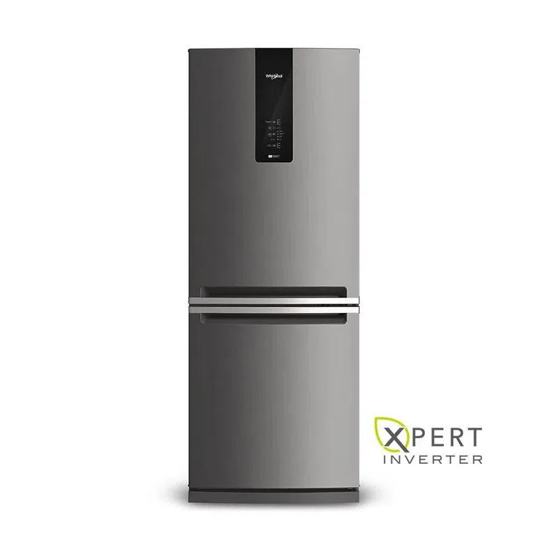 Heladera Whirlpool NF Inverter con Freezer Abajo - Inox 443Lts (WRE57K2)