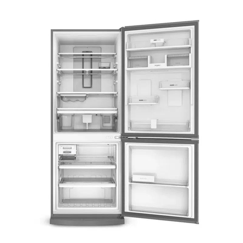 Heladera Whirlpool NF Inverter con Freezer Abajo - Inox 443Lts (WRE57K2)