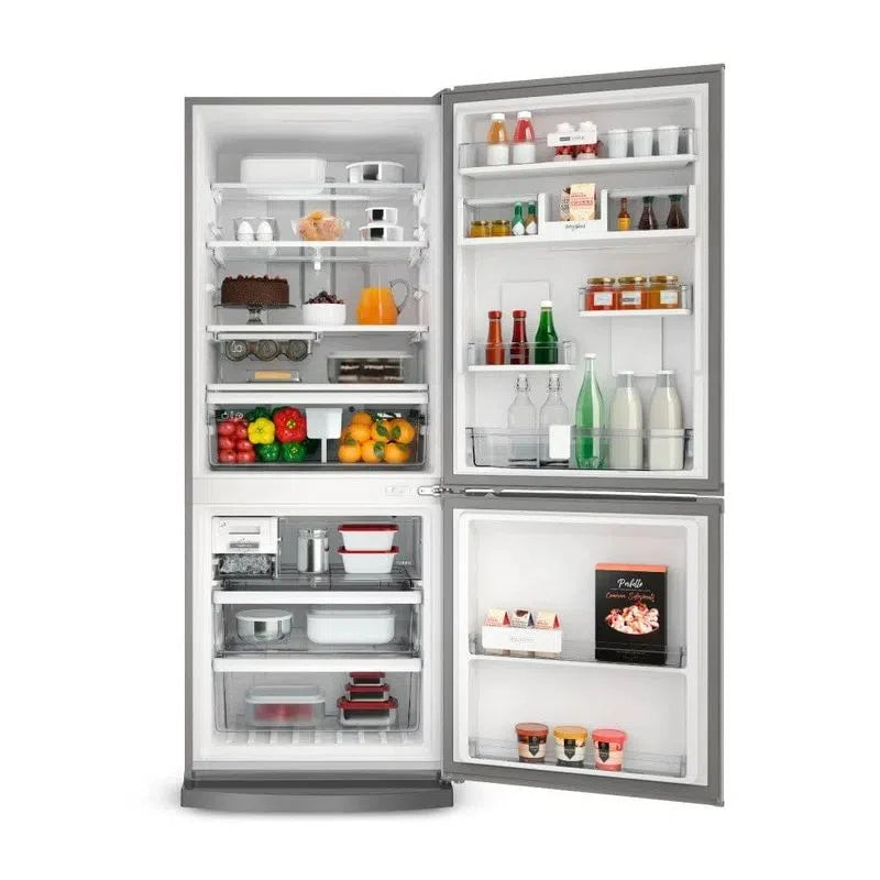 Heladera Whirlpool NF Inverter con Freezer Abajo - Inox 443Lts (WRE57K2)
