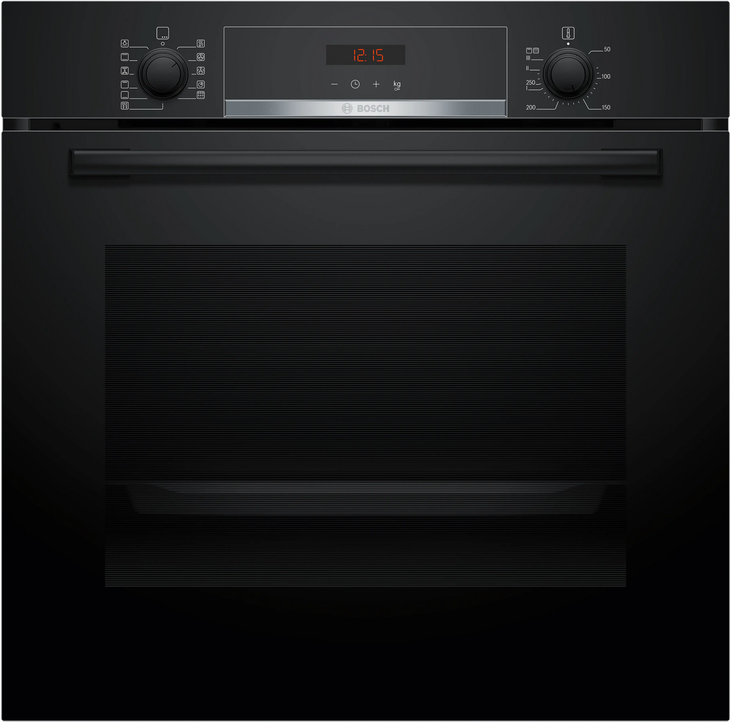 Horno pirolítico Bosch Serie 4 negro empotrado con anafe a gas de 90 cm integrado