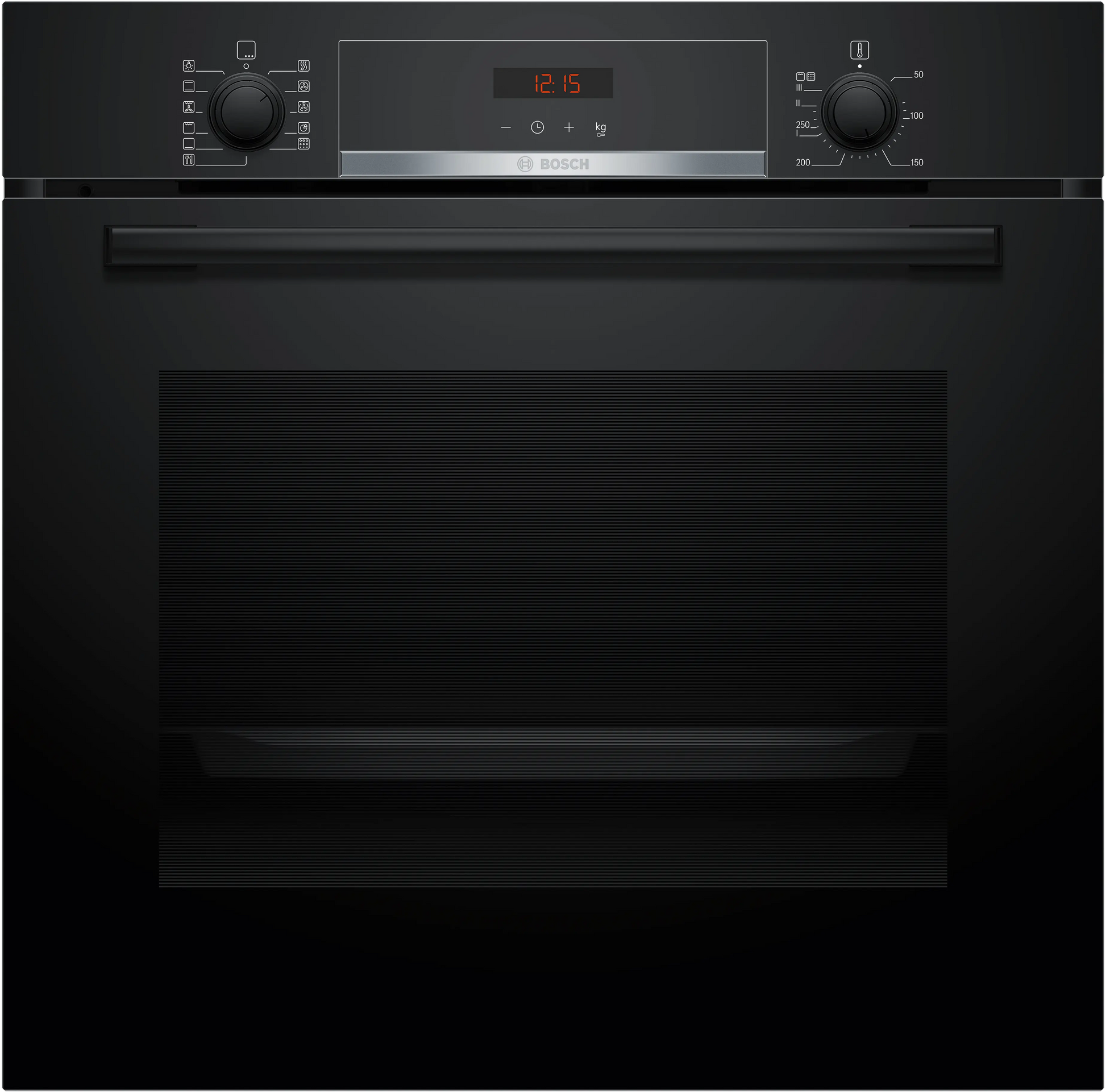 Horno pirolítico Bosch Serie 4 negro empotrado con anafe a gas de 90 cm integrado