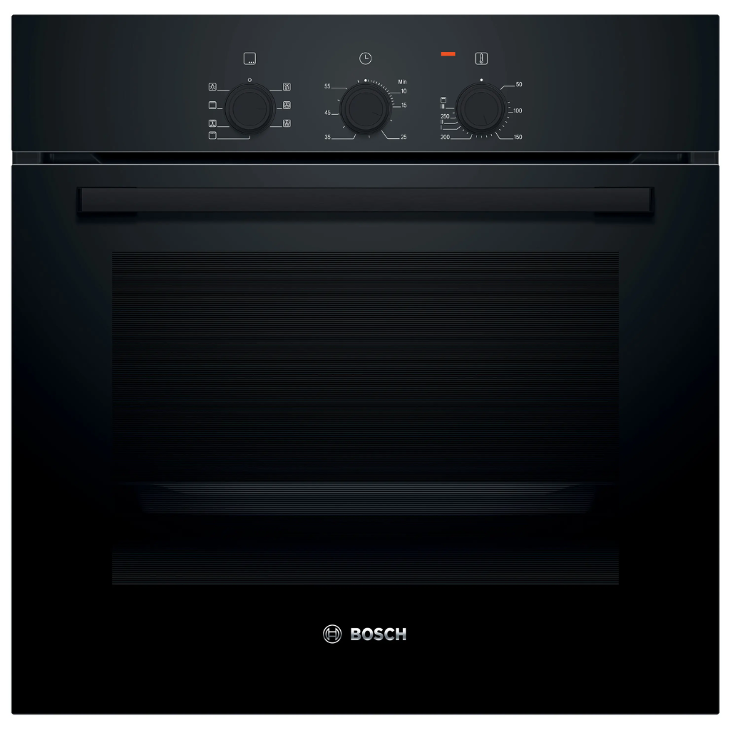 Horno eléctrico Bosch HBF011BA2 negro encastrable con puerta de vidrio y panel de control