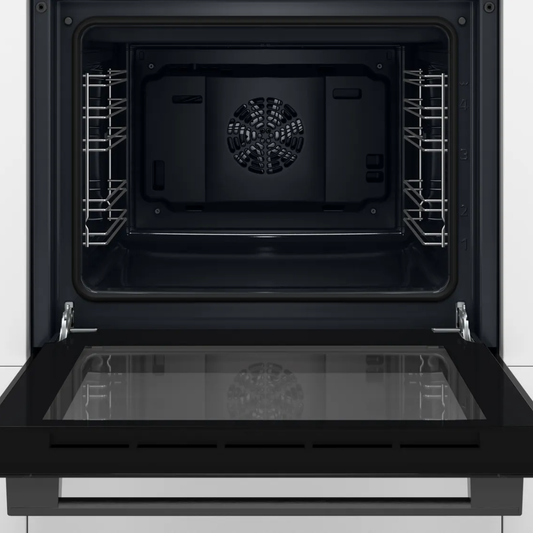 Horno eléctrico Bosch HBF011BA2 negro encastrable con puerta de vidrio y panel de control