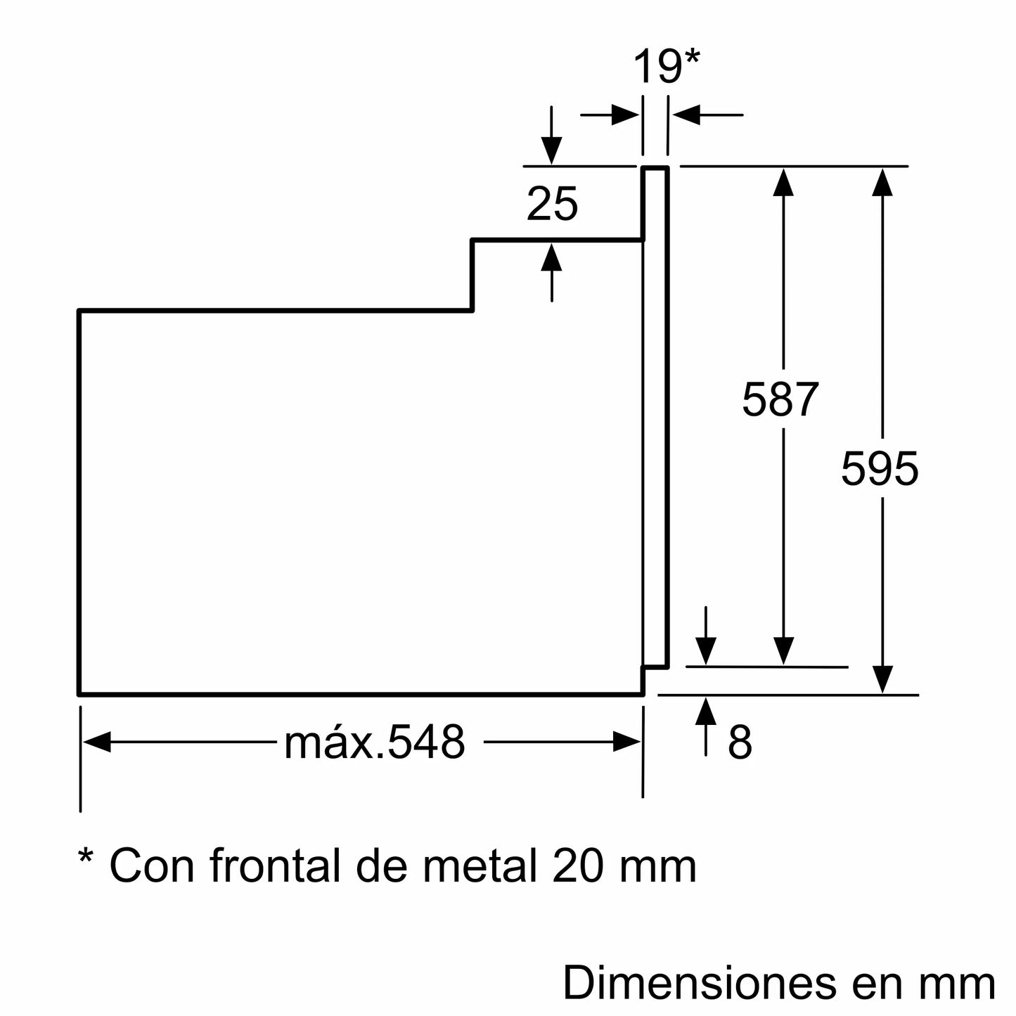 Horno eléctrico Bosch HBF011BA2 negro encastrable con puerta de vidrio y panel de control