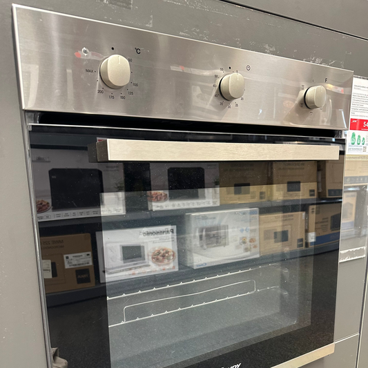 Horno eléctrico Candy negro con panel digital y puerta de vidrio templado