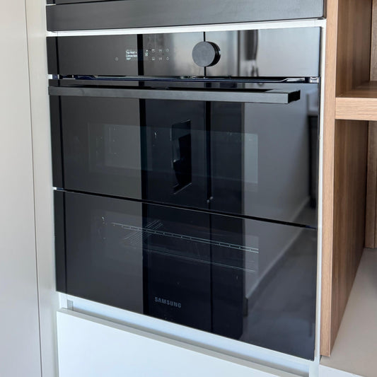 Samsung horno dual cook flex microondas y anafe acero