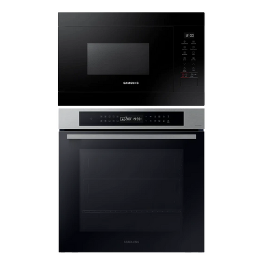 Combo Samsung Horno con Vapor Serie 4 + Microondas de Empotrar Negro