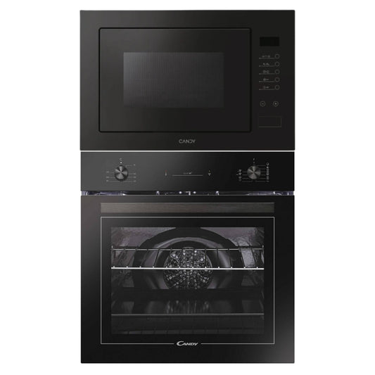 Combo Candy Black: Horno Eléctrico Candy Funcion pizza y Cocción Saludable 65 litros + Microondas
