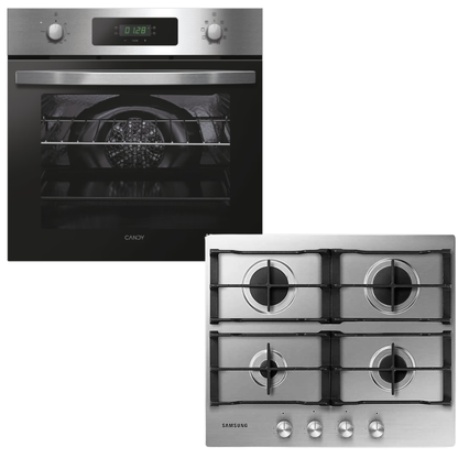 Horno empotrable Candy con anafe a gas integrado en cocina moderna