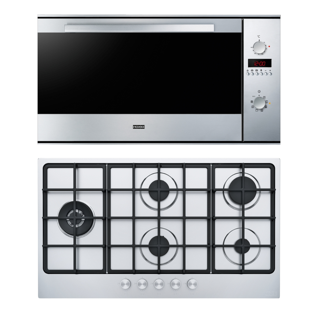 Combo Italiano Horno eléctrico de 90 cm Franke y Anafe de Gas