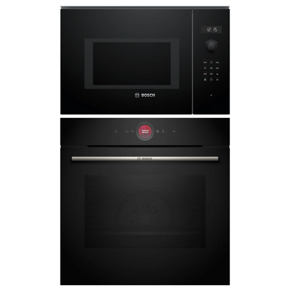 Horno Bosch serie 8 hbg7241b1  y microondas Negro