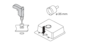 Bacha Franke Fragranite blanco polar rectangular con pileta profunda instalada en mesada