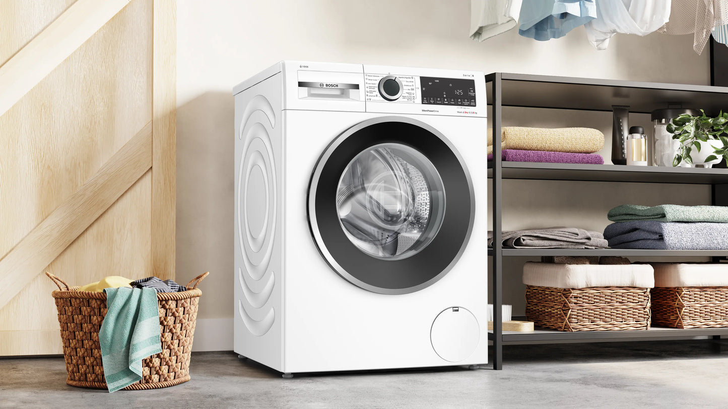 Detalle de los selectores y programas del lavasecarropas Bosch WNG244A0ES