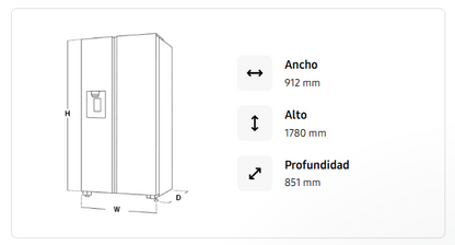 Heladera Samsung Family Hub negra con pantalla táctil y puertas french door de 685 litros