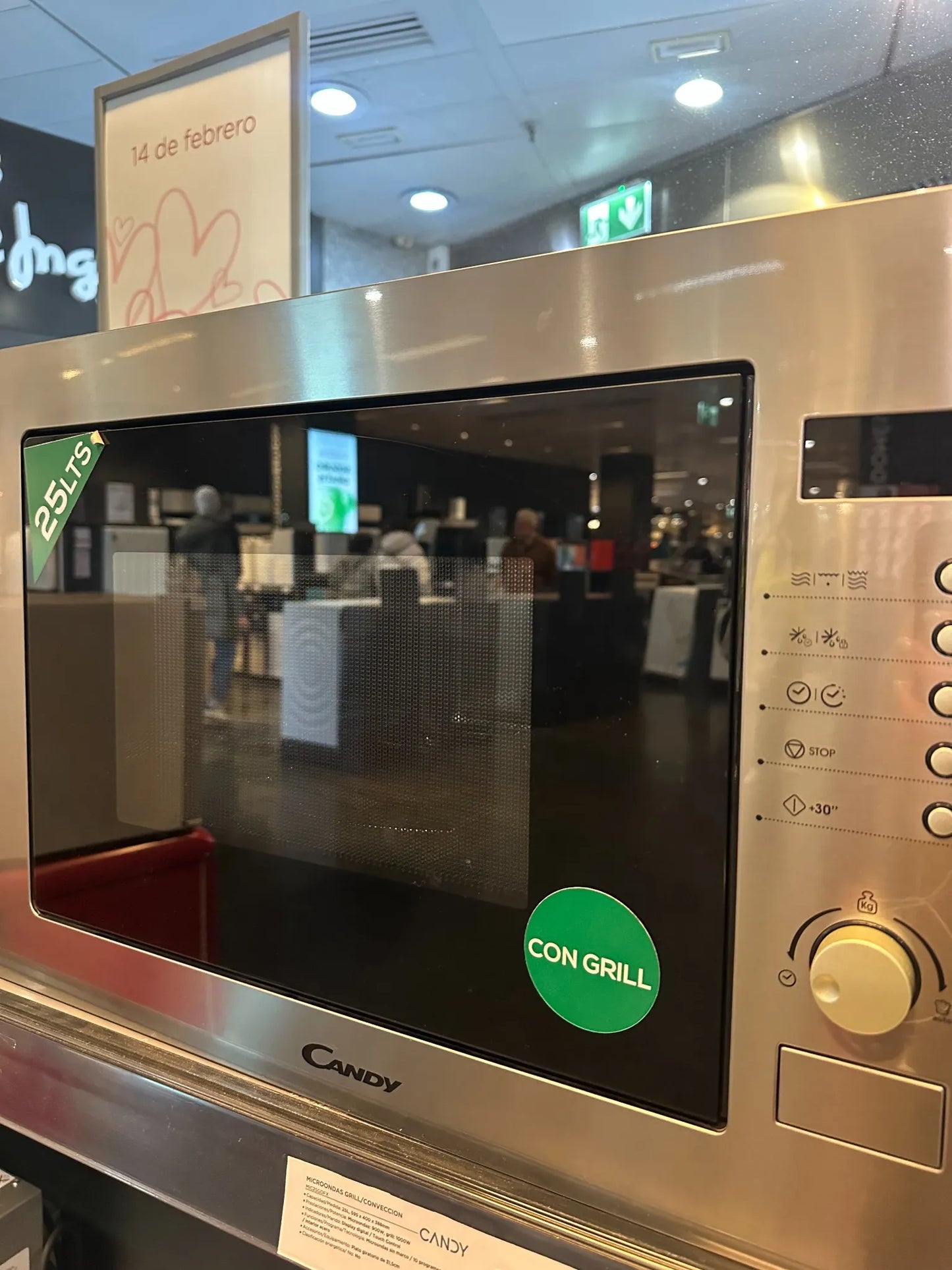 Horno eléctrico Función Pizza Anafe a gas y Microondas Candy diseño Italiano