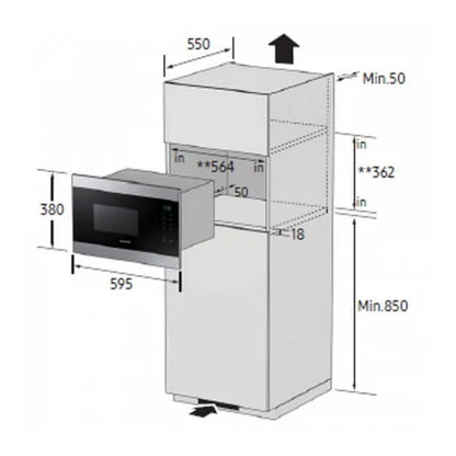 Microondas de empotrar Samsung MG22M8074CT