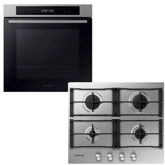 Samsung horno con Vapor + Anafe a gas de Acero inoxidable