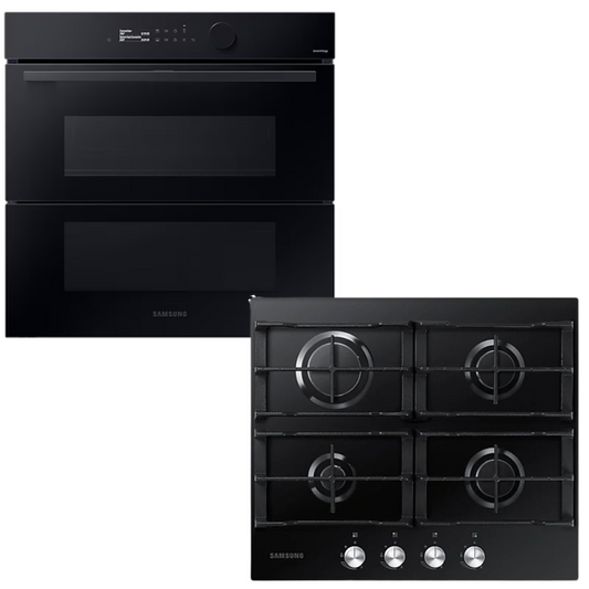 Samsung horno eléctrico dual cook flex con anafe a gas negro