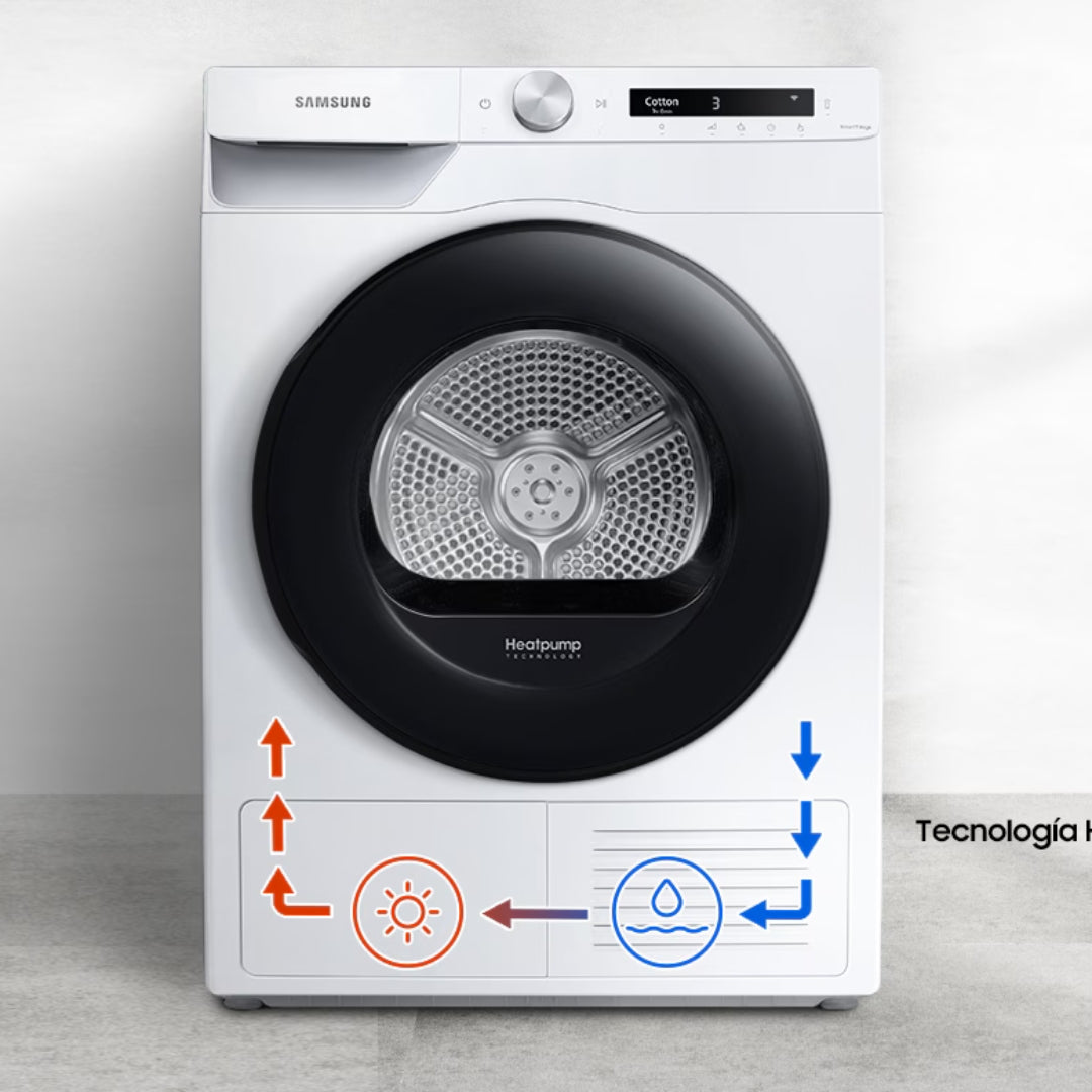 Secadora Samsung DV90T con Control AI y Tecnología Heat Pump